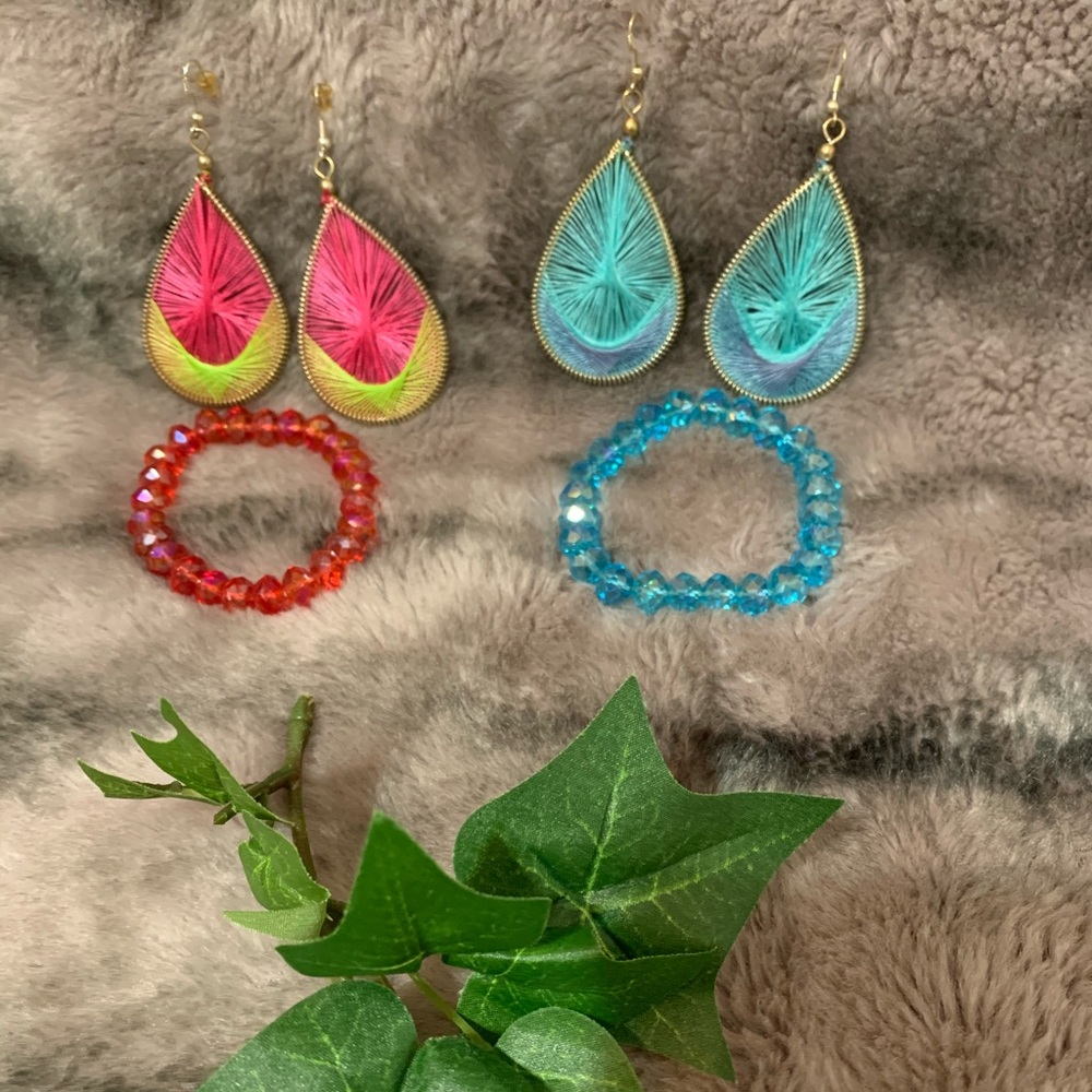 Art Deco String Earring Bundle